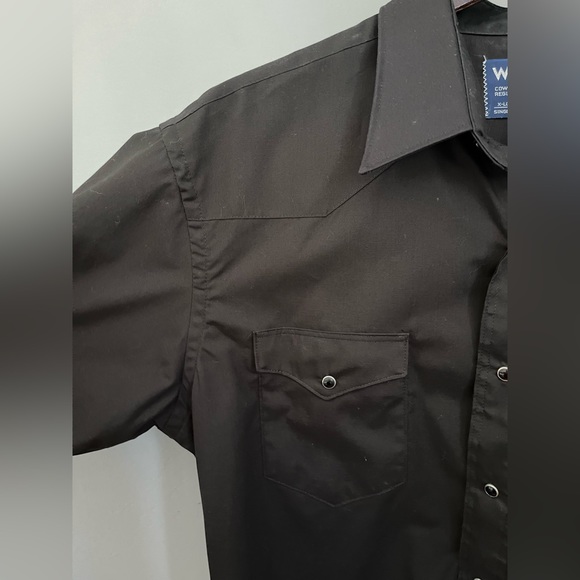 Wrangler Snap Button Black Shirt ~ XL - Picture 2 of 8